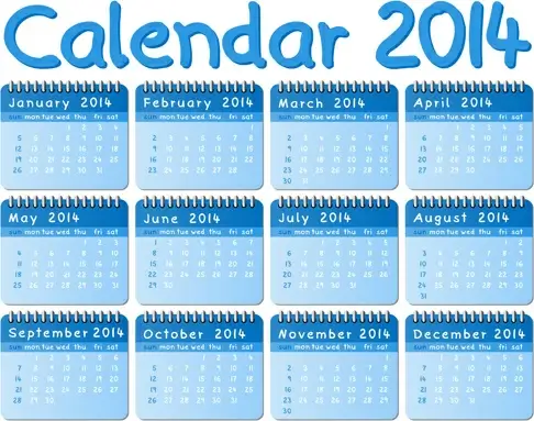 calendar14 vector huge collection4