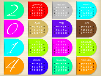calendar14 vector huge collection4