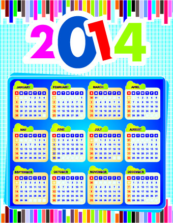 calendar14 vector huge collection7