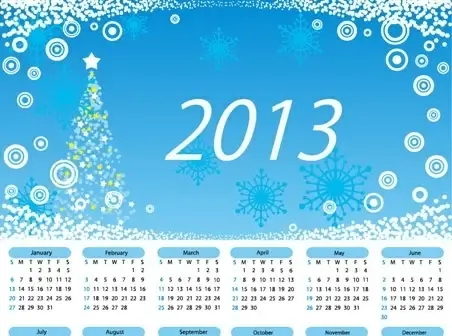 christmas calendar design blue backdrop xmas symbols decoration