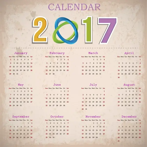 calendar 2017 templates