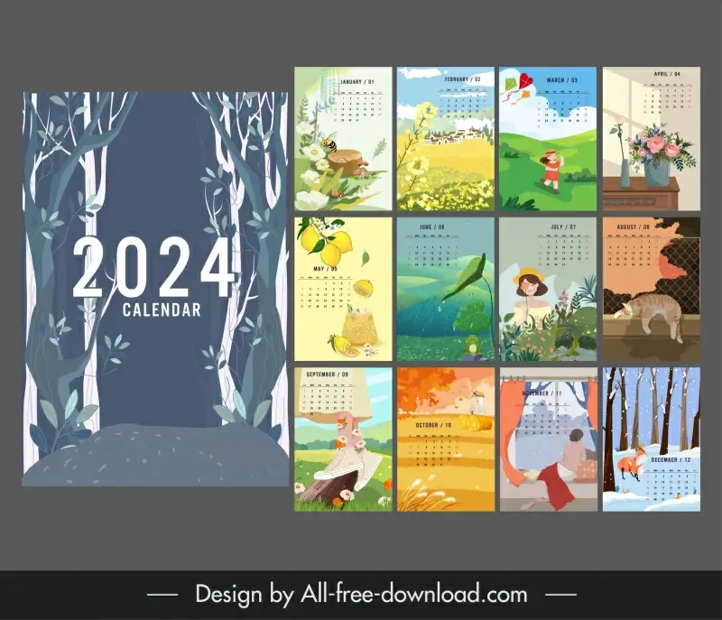 2024 calendar cdr vectors free download 2,136 editable .ai .eps .svg