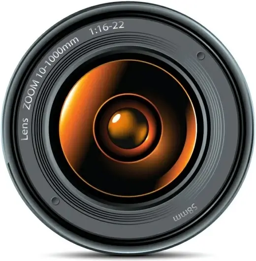 camera lens 01 vector