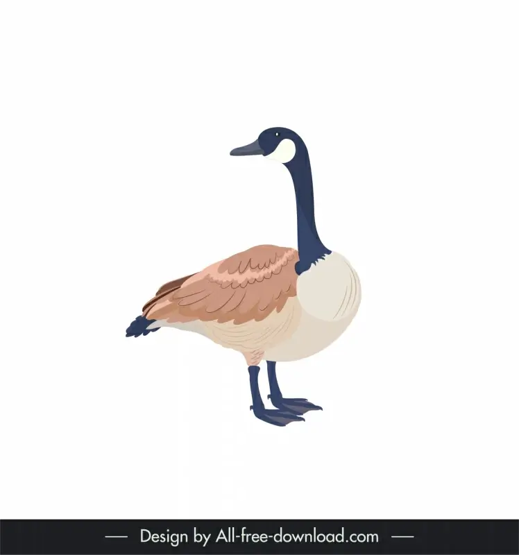 canada goose icon cute cartoon design 
