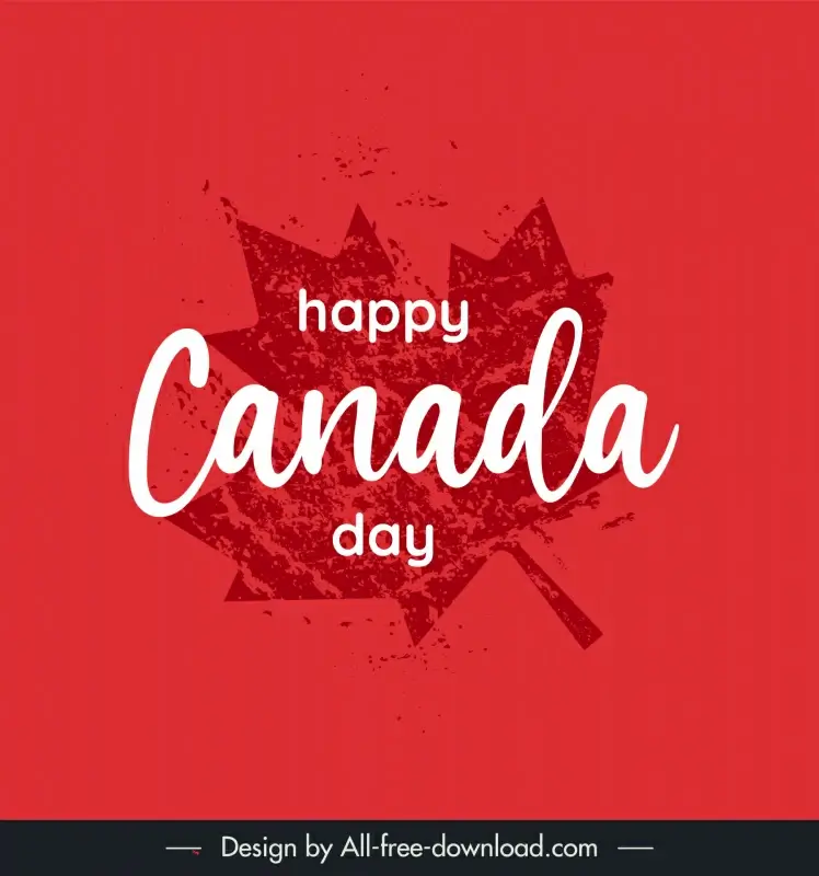 canada  independence day banner template flat grunge flag element 