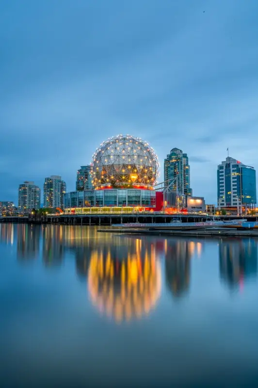 canada scenery picture  sparkling reflection twilight scene 