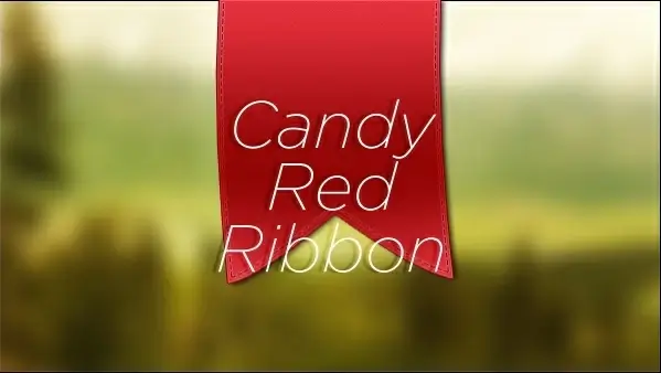 Candy Red Ribbon PSD