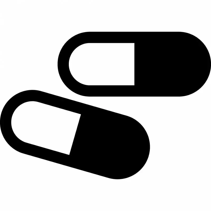 capsules sign icons flat contrast black white geometric outline