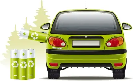 car hybrid design elements vector