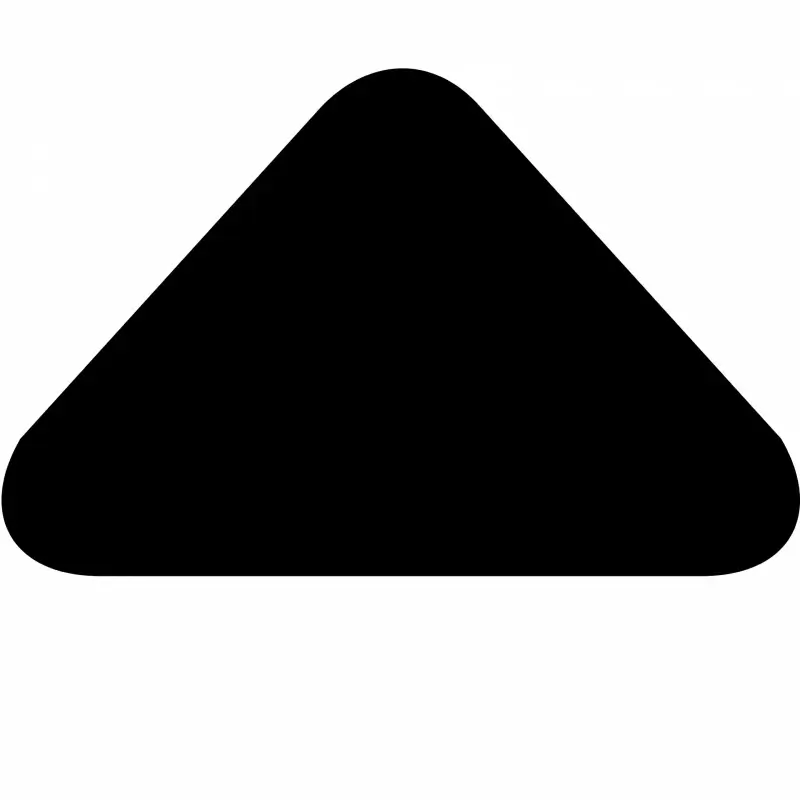 caret up flat triangle logotype