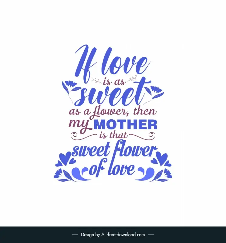caring mothers day quotes banner template dynamic messy texts flowers decor
