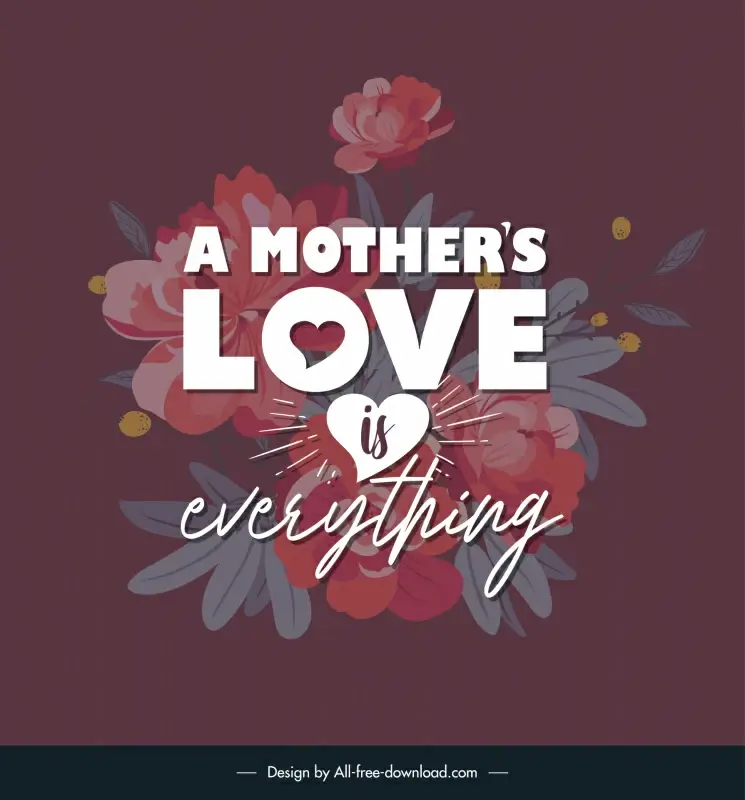 caring mothers day quotes banner template elegant classical flowers texts decor blurred design 