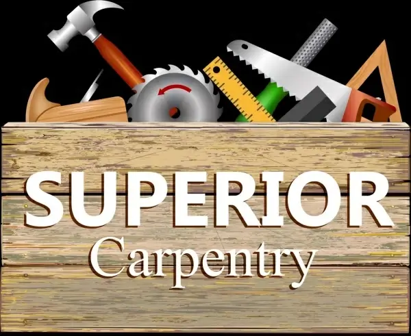 carpentry advertising background colored tools decoration