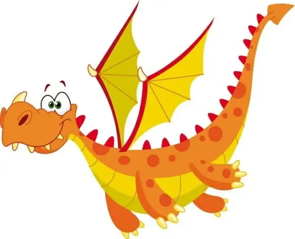 cartoon dragon image 04 vector