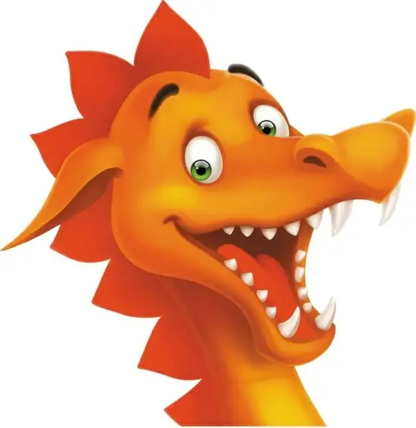 cartoon dragon image 05 vector