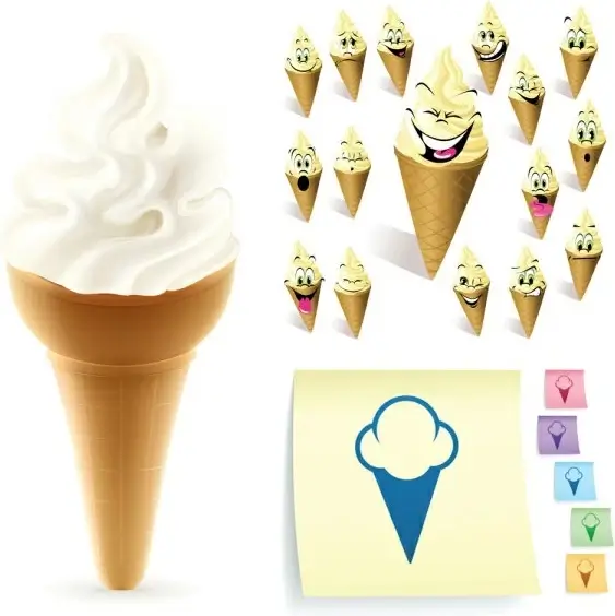 cartoon ice cream 01 vector
