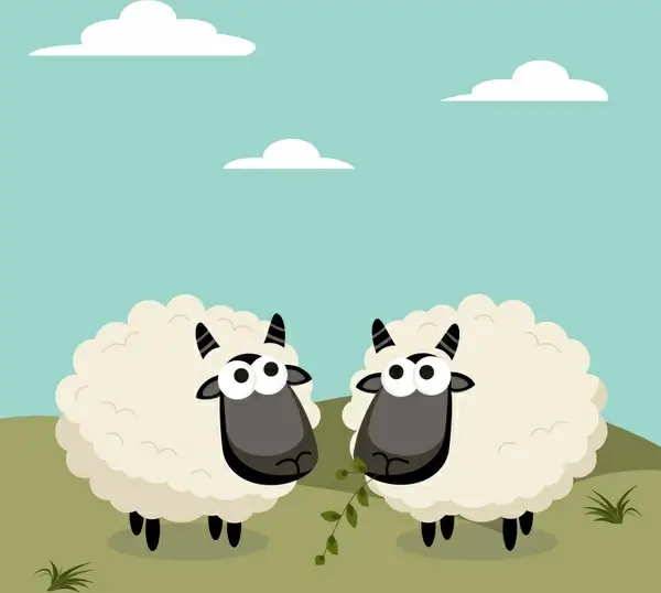 cartoon sheep design vector