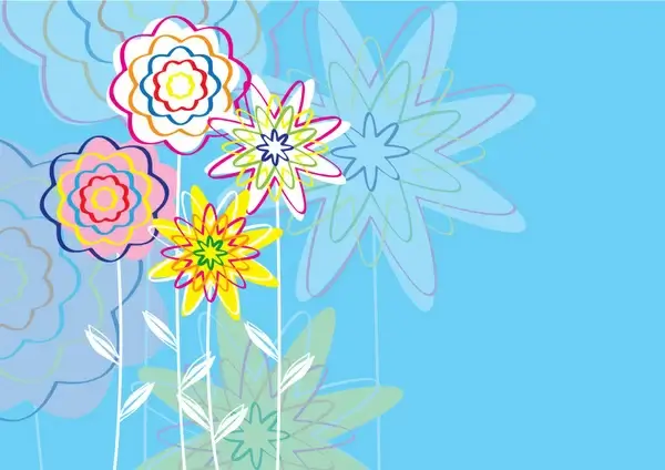cartoonized flowers design