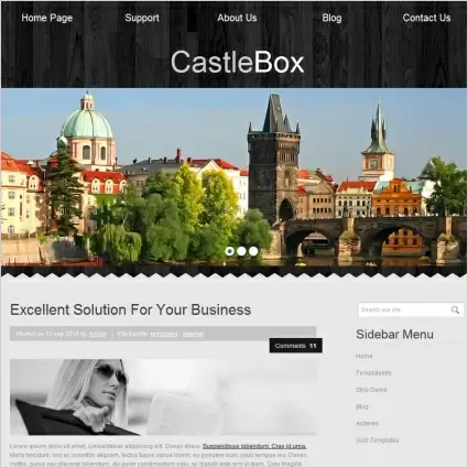 Castle Box Template