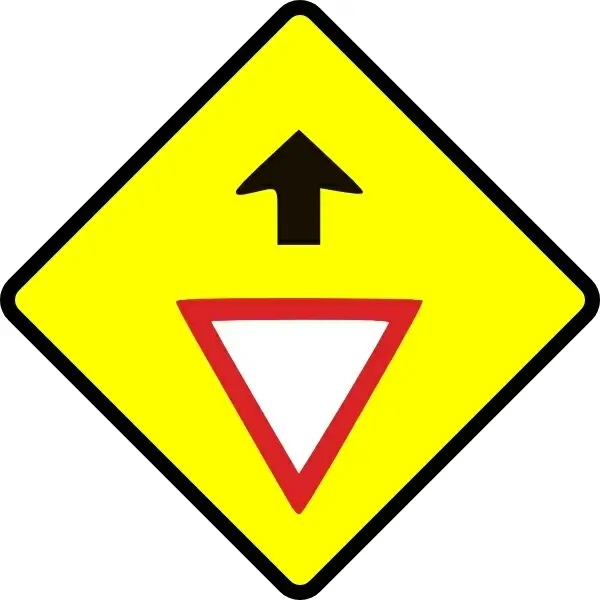 Caution Give Way Sign clip art