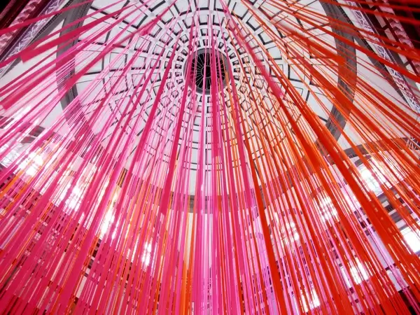 ceiling of ribbons