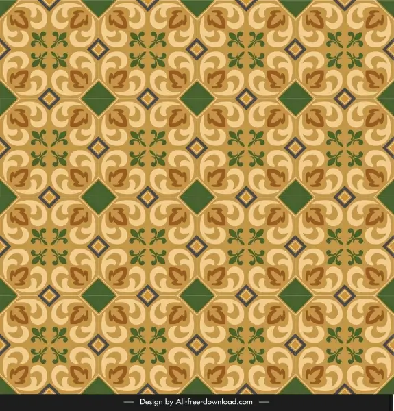 ceramic tile pattern template colored classical symmetric repeating