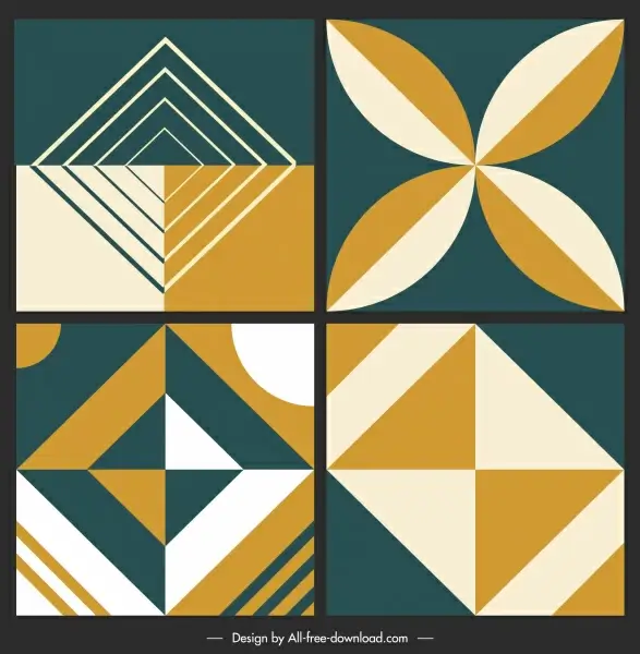 ceramic tile pattern templates flat abstract symmetric decor