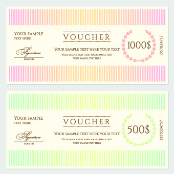 certificate coupon design template vector