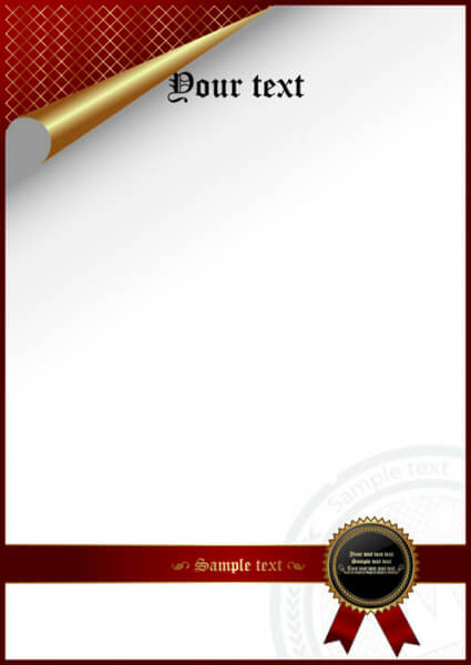 certificate cover template vector