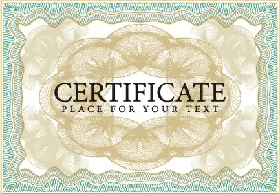 certificate design vector frame