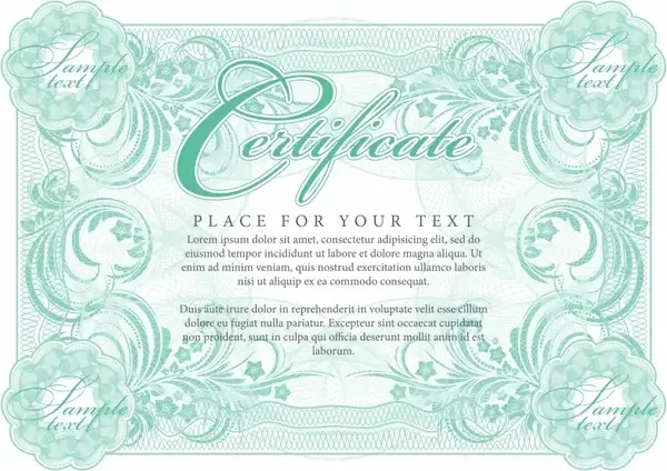 certificate of commendation pattern lines vector