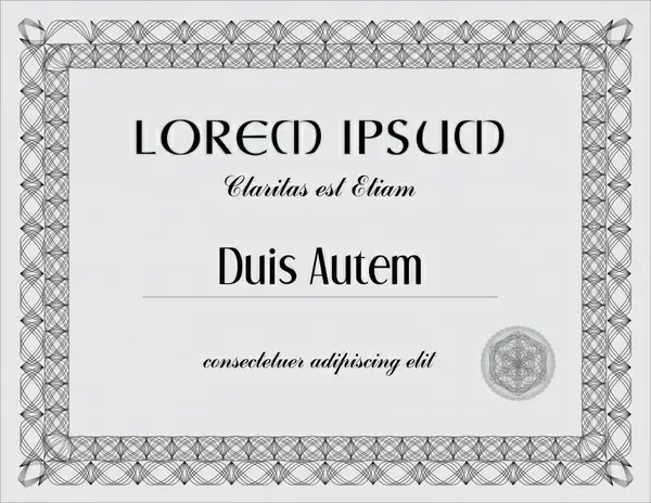 certificate template black white sketch classical seamless border