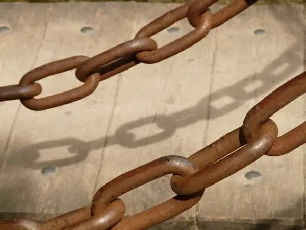chains links of the chain iron