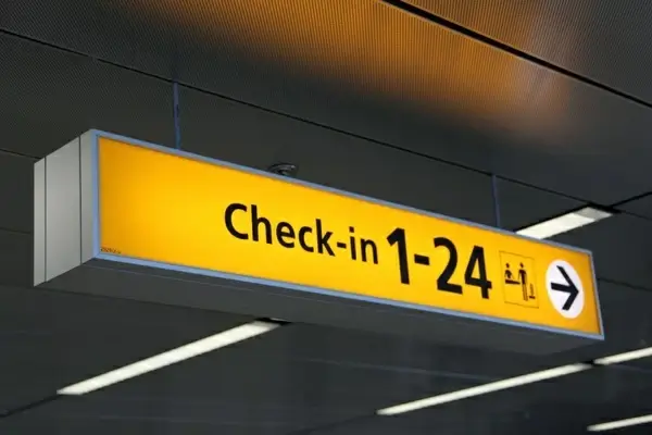 checkin sign