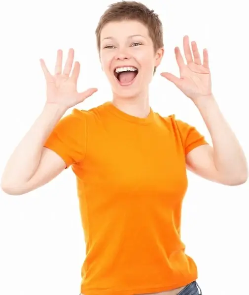 cheerful woman