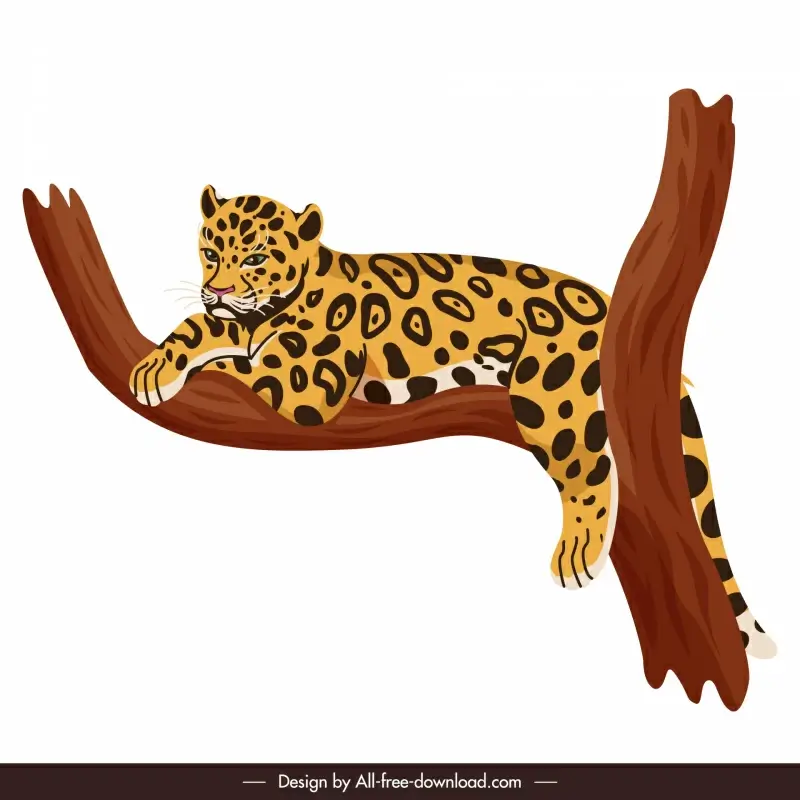 cheetah animal icon classical cartoon outline