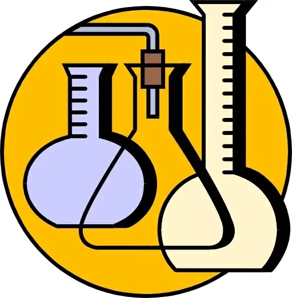 Chemical Lab Flasks clip art