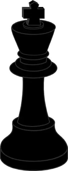 Chess Piece Black King clip art