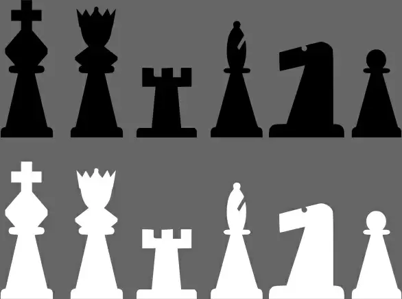Chess Set Pieces clip art