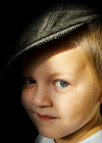 child in a hat
