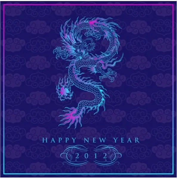 chinese dragon background 03 vector