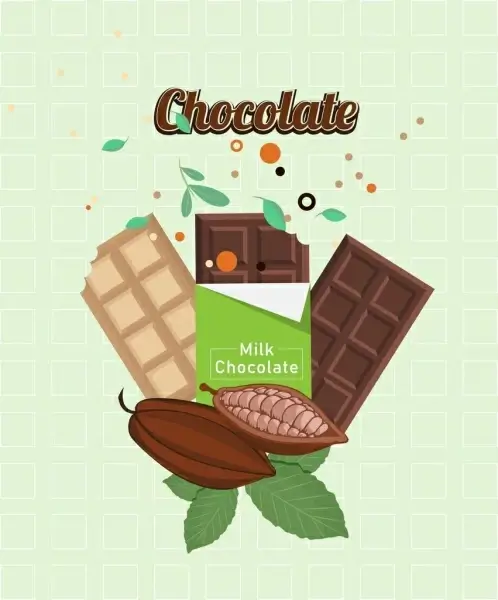chocolate advertising modern colored design