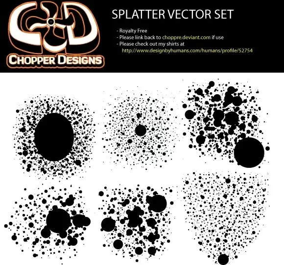 ChopperDesigns Splatter Vector Set