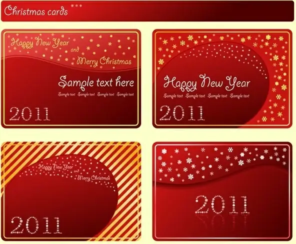 christmas and new year 2011 card vector
