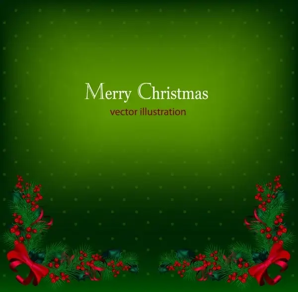 christmas background of red berries vector