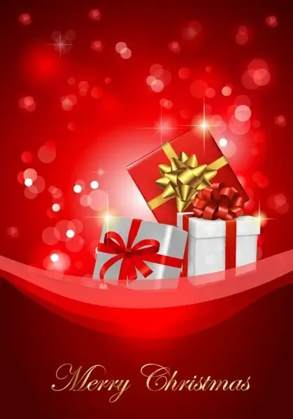 Christmas background with gift box vector illustration Vectors graphic ...