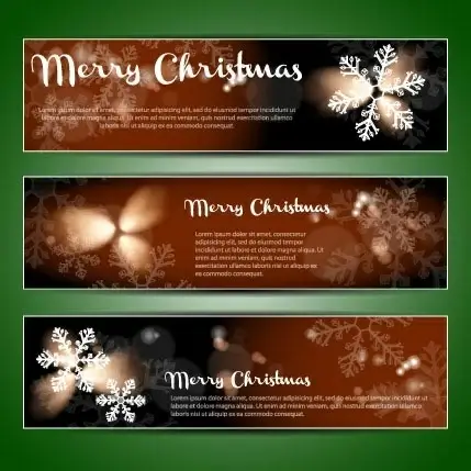 christmas banners 01 vector