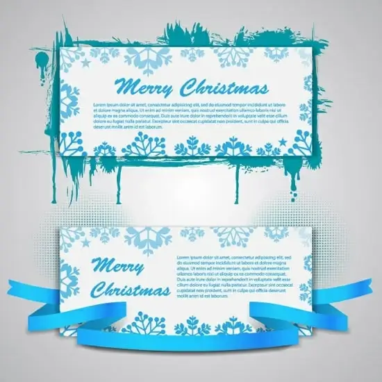 christmas banners vector banner with snowflakes
