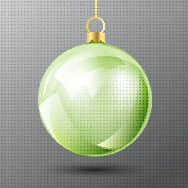 christmas bauble icon shiny transparent circle object