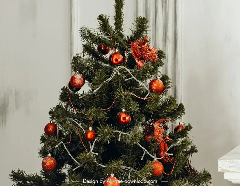 christmas brushes backdrop pine tree decor